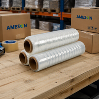 Film étirable perforé à forte élasticité, film d'emballage ventilé pour palettes, pour utilisation manuelle ou avec machine