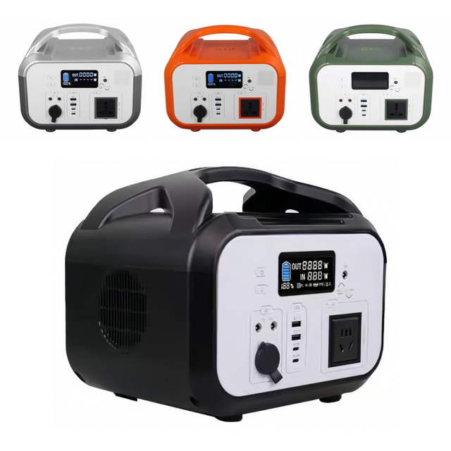 600W Portable Power Station Lifepo4 Battery Solar Generator AC Outlets Highly Efficient Home Camping Outdoor Power Supply