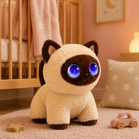 Retour à l'école : Histoire du soir portable et légère pour filles et garçons, certifiée CE, peluche chat, sans abonnement requis