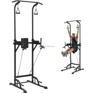 Pull Up Bar Stand, Multifunctionele Home Gym Krachttraining Fitness Workoutapparatuur Met 7-Level Verstelbare Rugleuning