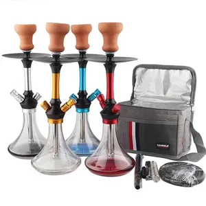 Lvhe alüminyum Mini nargile taşınabilir Shisha seyahat fantezi özelleştirilmiş nargile