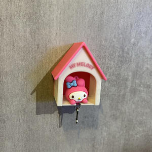 Venta al por mayor creativo Doghouse llavero titular aleación y <span class=keywords><strong>PVC</strong></span> UV impresión multifunción llavero Venta caliente hogar novedad llavero - Product Image 6