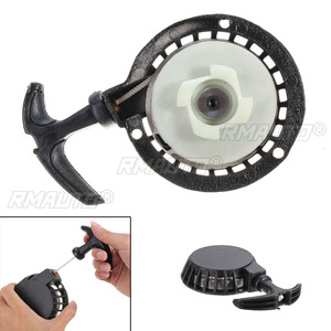 Black Metal Mini Moto Easy Pull Start Pullstarter for 49cc Mini Quad ATVs Dirt <b>Bike</b> <b>Engines</b> - Product Image 1