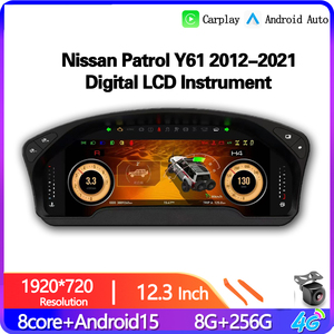 Carplay de 12.3 Pulgadas para Nissan Patrol Y61, Panel de Instrumentos Digital LCD, 2012 2013 2014 2015 2016 2017 <span class=keywords><strong>2018</strong></span> 2019 2020 2021 - Product Image 2