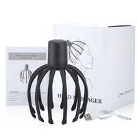 Outil de relaxation du cuir chevelu de masseur de tête de griffe de pieuvre électrique rechargeable par USB