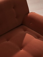 Canapé modulaire de luxe Sageliving en tissu Chesterfield en forme de L à trois places pour salon