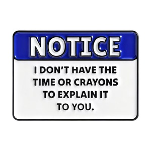 Broches en alliage de zinc moulé, vente en gros, citation « Je n'ai pas le temps », crayons pour expliquer, badges de revers, bijoux, cadeaux - Product Image 6