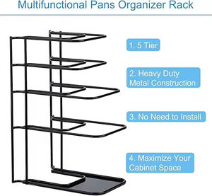 <span class=keywords><strong>Toplife</strong></span> Heavy Duty Pan Organizer 5 Tier Pot et Pan Organisateur Rack - Product Image 6