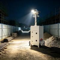Tour de surveillance portable à forte élasticité de conception modulaire, mât manuel de 6 mètres pour la surveillance d'entrepôts
