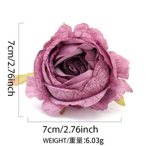 7CM simulato giardino rosa Studio di nozze decorazione morbida da parete fiori di simulazione rosa testa per arredamento casa ufficio - Product Image 6
