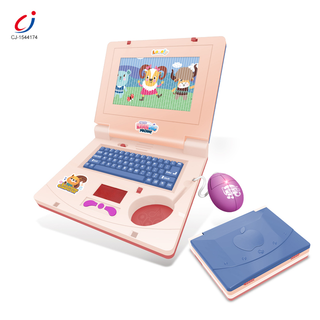 Chengji Kids Laptop Educational Computer Multifunction Cartoon Light Music Kids Simulation Laptop Language Learning Machine