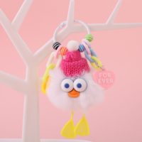 Porte-clés pendentif en peluche 3D super mignon et doux, motifs loutre et canard réalistes, breloque de sac à dos écologique en forme de petit boule de charbon
