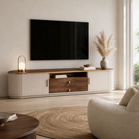 Meuble TV moderne minimaliste en bois avec tiroirs et étagères pour salon, bureau à domicile, hôtel – Console TV de luxe
