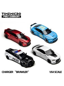 Nuevo y Popular Coche de Policía Dodge Charger Brawler LSPD de Aleación Fundida a Presión, Miniatura 1:64 sin Ruedas, Juguetes Coleccionables para Festivales - Product Image 1