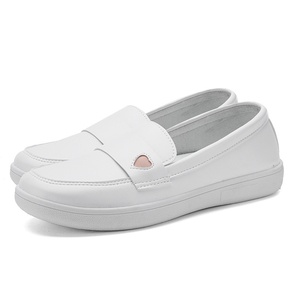 Wholesale <strong>Comfortable</strong> Solid White Flat Nurse <strong>Shoes</strong> Casual Summer Slip-On Non-Slip Soft-Soled Medical <strong>Work</strong> <strong>Shoes</strong> Breathable - Product Image 1