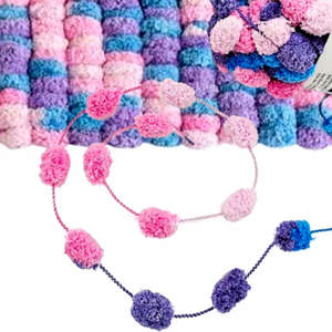Little Ball Chenille <strong>Yarn</strong> 100% Polyester Anti-Pilling 100g Hand-Knitted DIY Scarf Hat Cushion Blanket Wholesale Handcraft - Product Image 3