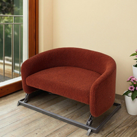 Canapé-lit pour animaux de compagnie en velours de bois écologique, réversible, double face, design protecteur, utilisation domestique, taille personnalisable, forme semi-circulaire