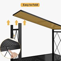Étagère de cuisine pliable moderne en métal – Organisateur 5 niveaux peu encombrant pour garde-manger, épices et rangement sous l'évier