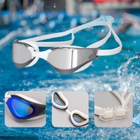 Gafas de Natación Unisex Profesionales Antivaho con Protección UV, Impermeables, de PC+Silicona, Ajuste a Presión, Coloridas, con Logotipo Personalizado