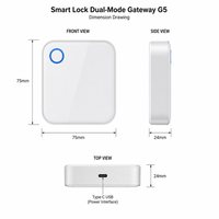 Passerelle Hub G5 Smart Lock Double Bande 2.4G 5G WiFi Pont Sans Fil USB Type-C DC 5V Déverrouillage à Distance Contrôle d'Accès Données en Temps Réel