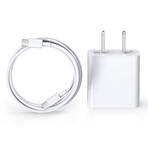 Adaptateur mural portable universel 2 ports USB Type-C 20W PD à charge rapide pour <span class=keywords><strong>iPhone</strong></span> 17 16 15 14 <span class=keywords><strong>13</strong></span> 12 11 <span class=keywords><strong>Pro</strong></span> <span class=keywords><strong>Max</strong></span> - Product Image 1