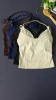 Ensemble de yoga 7 pièces pour femmes, effet deux pièces, imprimé pois, soutien-gorge de sport, hauts dos nu, shorts, capris, pantalons larges, pour la gym et le fitness