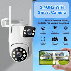 民朗双镜头户外WiFi安全摄像头AI人体跟踪CMOS云彩色夜视无线云台摄像头家用 - Product Image 3