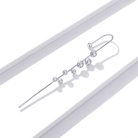 Boucles d'oreilles lustre en argent S925 plaqué platine Style coréen accessoire de mode individuel BSE495