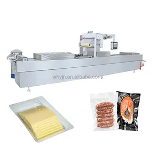 बीफ चिकन ताजा मांस थर्मोफॉर्मिंग वैक्यूम मशीन लंच मीट ट्रे बैग थर्मोफॉर्मिंग वैक्यूम पैकेजिंग मशीन