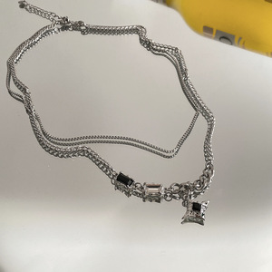 Latest Hip-Hop Fashion Adorable Idea Social Media Trendy Delicate Light <b>Gold</b> Titanium Steel Necklace for Women Wholesale Fit - Product Image 2