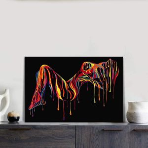 <span class=keywords><strong>Peinture</strong></span> murale sexy <span class=keywords><strong>sur</strong></span> toile abstraite moderne avec <span class=keywords><strong>corps</strong></span> féminin <span class=keywords><strong>nu</strong></span>, impression UV, 6 couleurs, art mural pour salon, chambre à coucher, hôtel, bar - Product Image 1