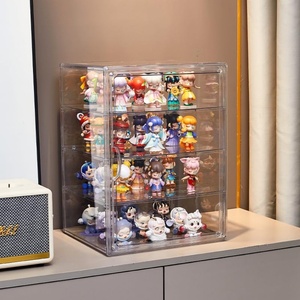 Boîte de rangement transparente à 3 niveaux avec porte magnétique, vitrine anti-poussière pour objets de collection et figurines d'<span class=keywords><strong>action</strong></span> - Product Image 6