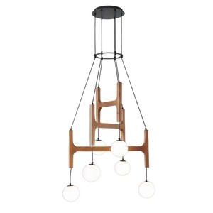 French Style Vintage Loft Chandelier Solid Wood Round <b>LED</b> Pendant <b>Light</b> For Living Room Dining Room Modern Design - Product Image 5