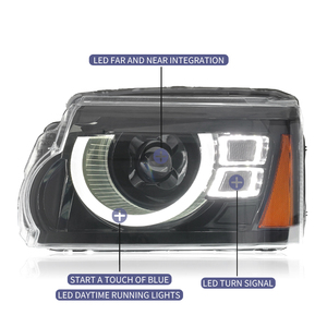 JUSHUN Phares à LED les plus vendus pour Land Rover <span class=keywords><strong>Discovery</strong></span> 4 2010-2016, état neuf, température de couleur 6000K, best-seller mondial - Product Image 3