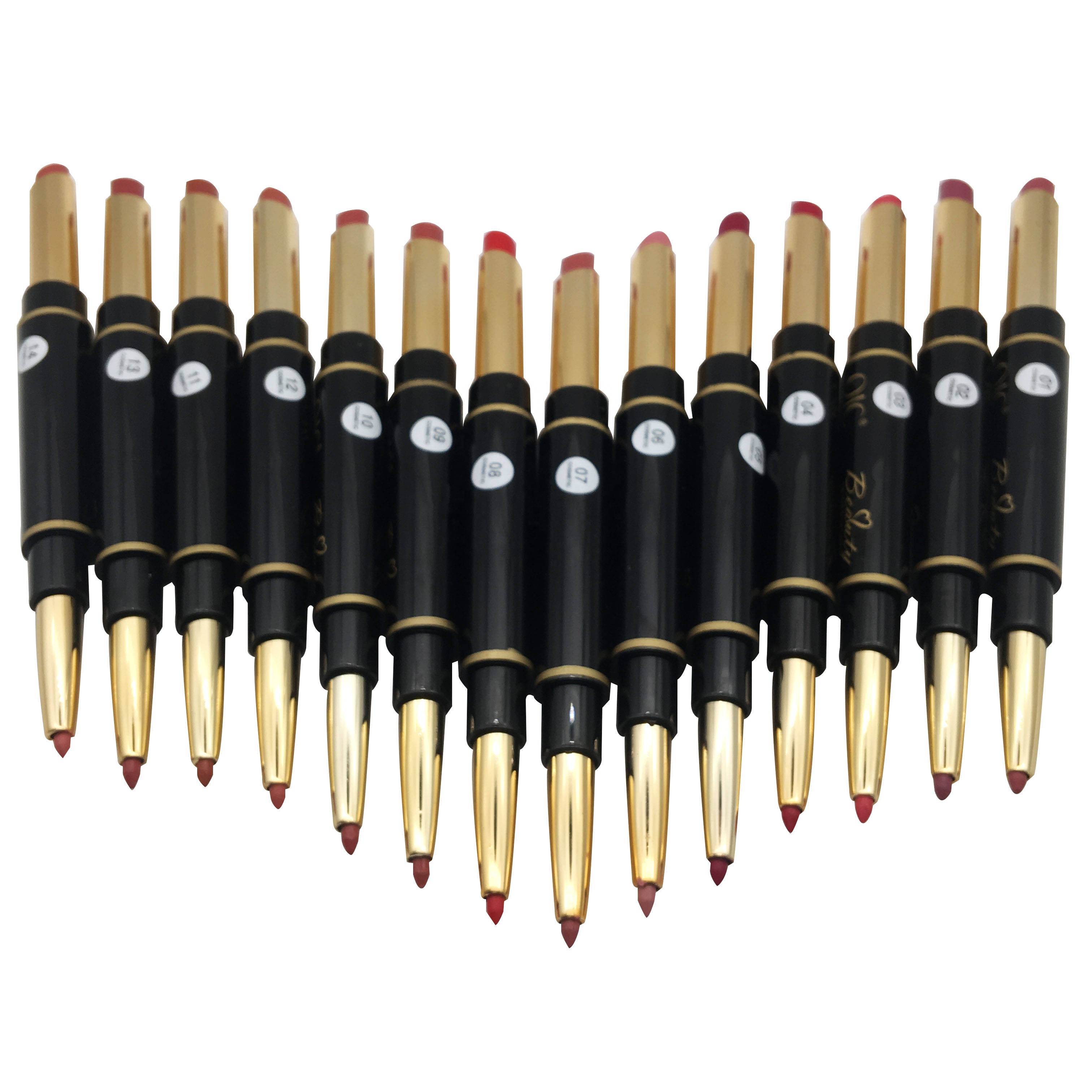 OEM влагозащищенная матовая бархатная помада 2 в 1, ручка, органический лайнер