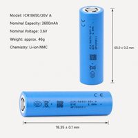 Batería de Litio Cilíndrica EVE 18650-26VA 3.6v 2600mah, Batería Recargable de Litio para Bicicletas Eléctricas y Scooters