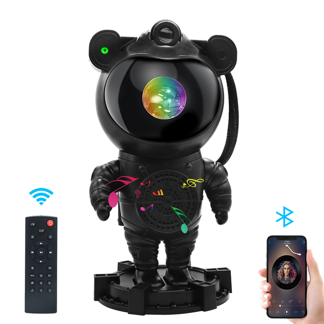Astronaut Galaxy Projector Light Music Speaker USB-Powered Starry Sky Bedroom Decor Night Light Projection