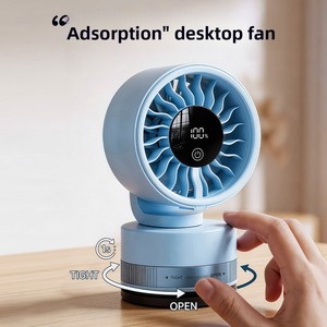 Display LED Portatile 360 °   Ventilatore da Tavolo Oscillante a Batteria con Logo Personalizzato, Ricaricabile USB, con <span class=keywords><strong>Ventosa</strong></span> - Product Image 2