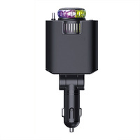 Machine d'aromathérapie intelligente pour automobile, chargeur de voiture 120W à charge ultra-rapide avec câble rétractable, vente chaude