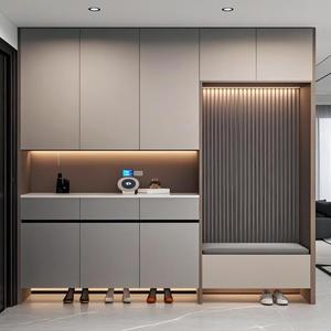 Mueble Zapatero Minimalista sin Tiradores para Recibidor, <span class=keywords><strong>Armario</strong></span> de Almacenamiento Combinado Abierto y Cerrado Personalizado para Uso Doméstico - Product Image 3