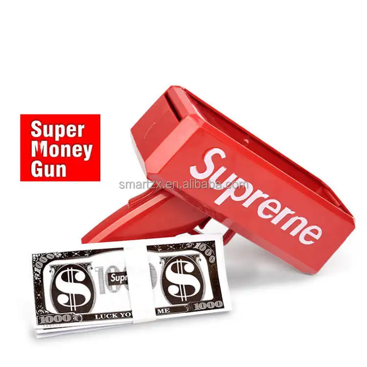 Pistola per soldi Super Spray di alta qualità pistola per soldi Super con 100 giocattoli per feste con dollari presidenziali pistola a spruzzo per soldi