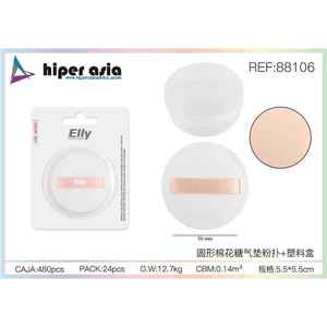 Commercio all'ingrosso di 55cm di diametro della polvere Puff triangolo contenitore RubyCell spugna di cotone per applicazioni sciolte in polvere scatola confezionata - Product Image 1