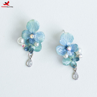 Bunga Resin Hydrangea Kering Alami Asli Buatan Tangan Ramah Lingkungan untuk Pernikahan, Wisuda, Hari Valentine