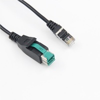 Cable Micro-USB Datalogic 8-0938-02 para máquinas POS, 12V RJ50, 2m, conector para escáner de código de barras, escáner Helix, alimentado por impresora, trenzado de PVC