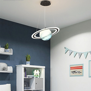 <span class=keywords><strong>Lampadario</strong></span> a stella spaziale con luce del pianeta camera da letto per bambini - Product Image 3