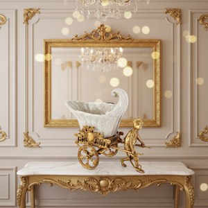 Vaso di fiori creativo europeo della porcellana del secchio del fiore del carrello della scimmia della crepa bianca europea per la decorazione domestica 2022 - Product Image 1