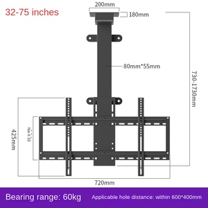 <span class=keywords><strong>Support</strong></span> de sol pour <span class=keywords><strong>TV</strong></span>, avec télécommande sans fil, levage automatique, rotation réglable au <span class=keywords><strong>plafond</strong></span>, course réglable - Product Image 2