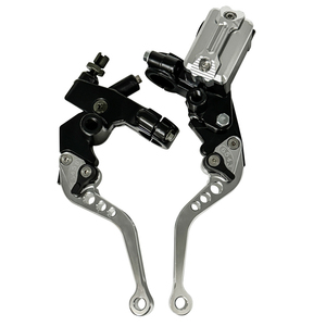 Ensemble de commande de levier de frein et d'embrayage CNC 7/8'' 22mm pour moto, avec pompe de frein hydraulique réglable pour mise à niveau - Product Image 1