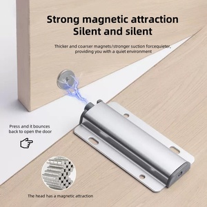 Loquet <span class=keywords><strong>coulissant</strong></span> moderne réglable en alliage d'aluminium et plastique, dispositif de fermeture de porte à rebond, forte attraction magnétique, pour chambre à coucher - Product Image 5
