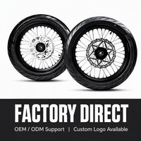 Kit de roues Supermoto Surron Ultra Bee 17 pouces, jeu de roues complet 110/70-17 140/60-17, jante à rayons CNC, virages stables, pièce E-Moto